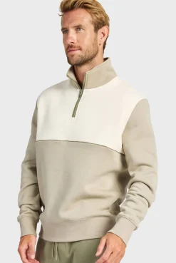 Hot Academy Brand Academy Spliced 1/4 Zip Sweat