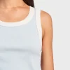 Online Academy Brand Contrast Rib Tank