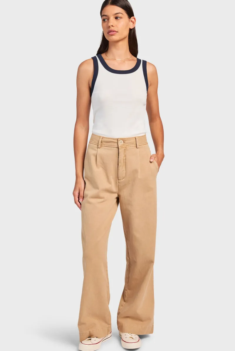 Online Academy Brand Contrast Rib Tank