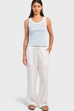 Online Academy Brand Contrast Rib Tank