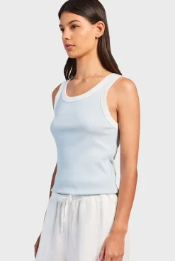 Online Academy Brand Contrast Rib Tank