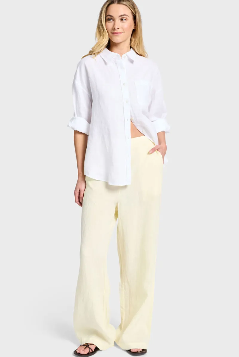 Clearance Academy Brand Linen Relaxed Trouser