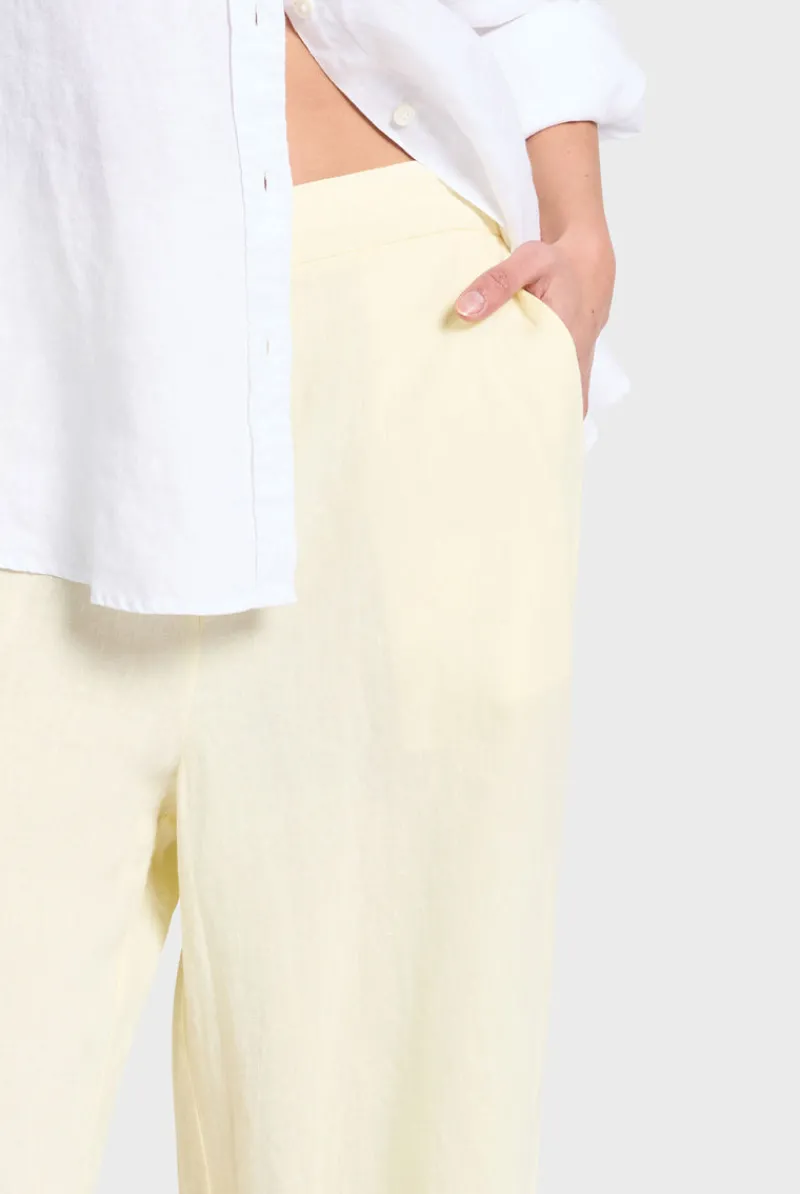 Clearance Academy Brand Linen Relaxed Trouser