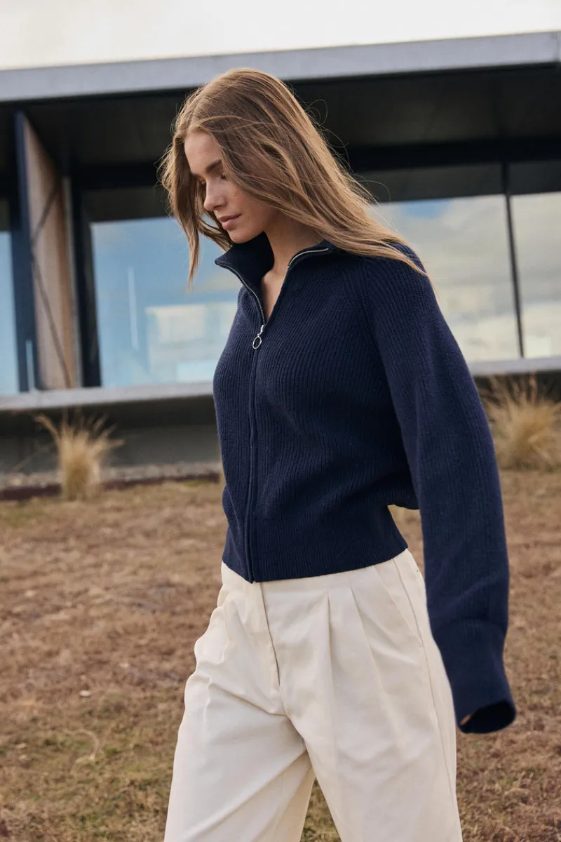 New Academy Brand Maple Zip Through Knit