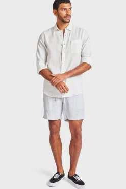 Hot Academy Brand Stripe Riviera Linen Short